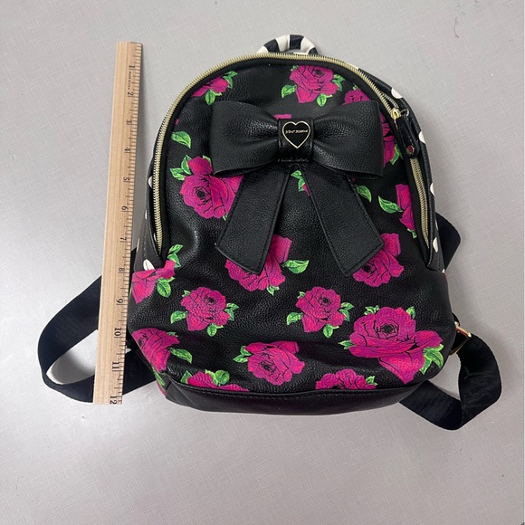 Betsey Johnson Mini Roses Backpack with Bow - Picture 3 of 6